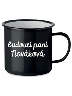 Personalizovaný retro plechový pohár – budúca nevesta