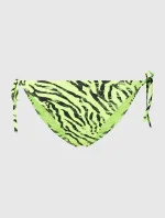 Dámske neónovo žlté plavky s potlačou KW0KW02336 OIC - Calvin Klein