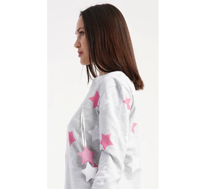 Dámske šaty s dlhým rukávom a hviezdami