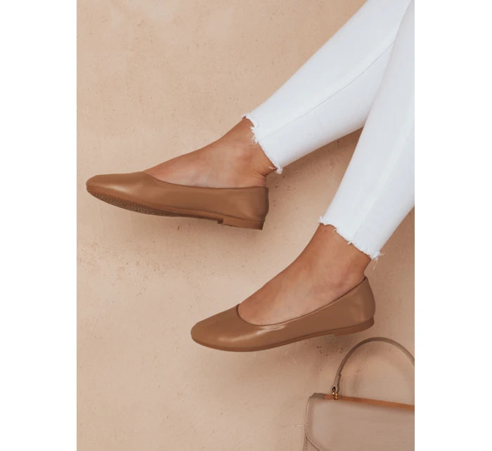 Dámske baleríny FRLINE khaki FashionStreet ZY0669