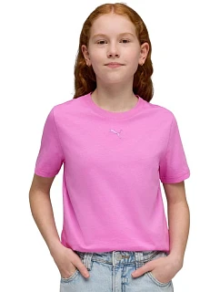 Puma ESS Centered Cat Logo Tee pink 692972 74 detské tričko