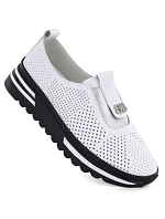 Dámské kožené boty na platformě bílé S.Barski model 22081741 - Hikvision Dámské kožené boty na platformě bílé S.Barski model 22081741 - Hikvision