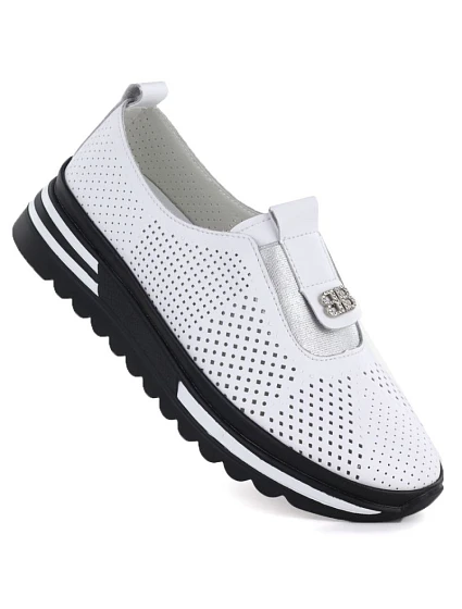 Dámské kožené boty na platformě bílé S.Barski model 22081741 - Hikvision Dámské kožené boty na platformě bílé S.Barski model 22081741 - Hikvision