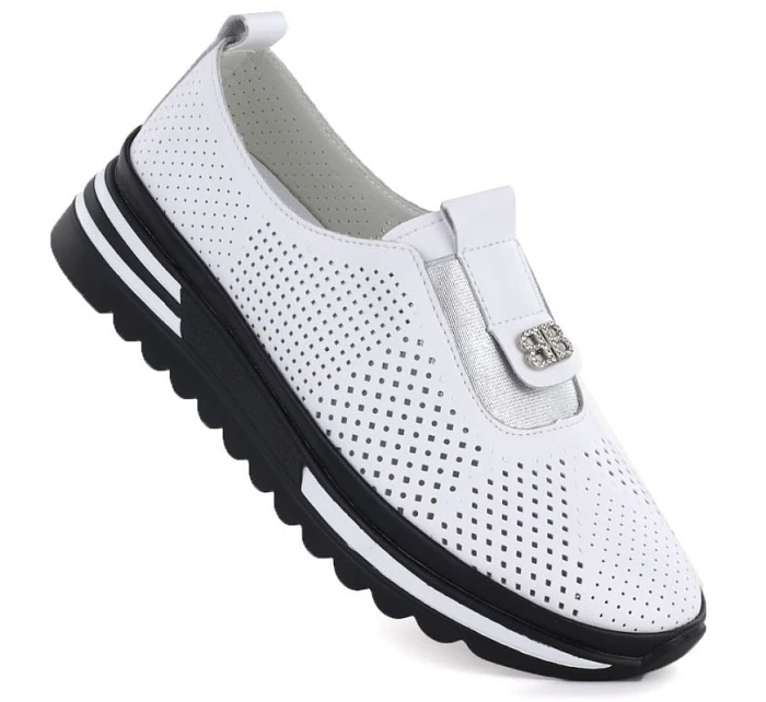 Dámské kožené boty na platformě bílé S.Barski model 22081741 - Hikvision Dámské kožené boty na platformě bílé S.Barski model 22081741 - Hikvision