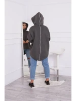 Zateplená mikina se zipem na zádech grafitová