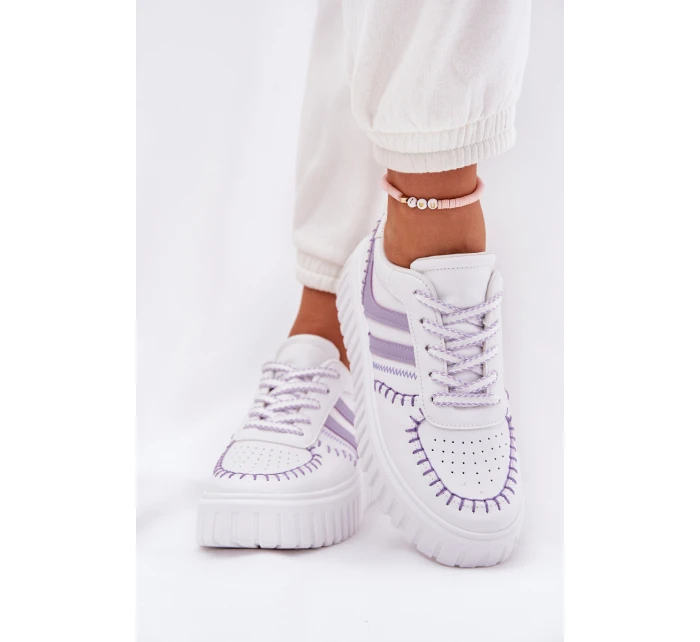 Dámské Tenisky Na Platformě Fialové model 21687825 - Boto Dámské Tenisky Na Platformě Fialové model 21687825 - Boto