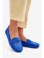 Damskie Zamszowe Mokasyny Kobaltowe Lenvie