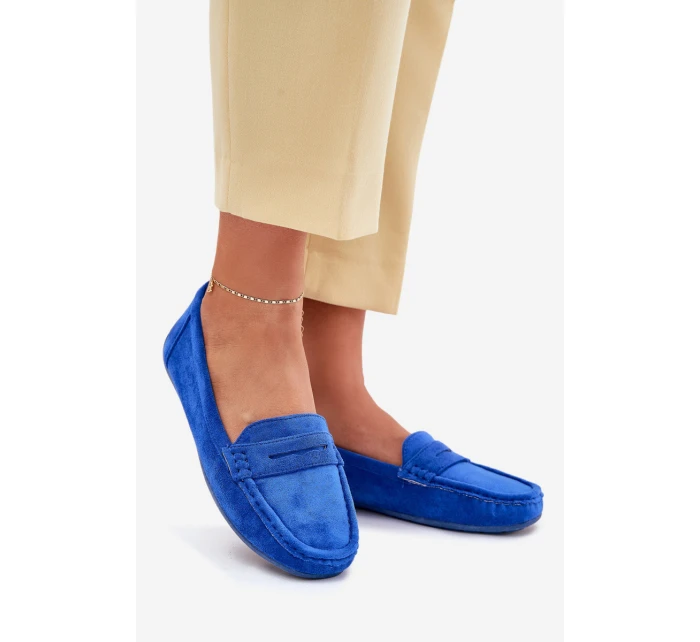 Damskie Zamszowe Mokasyny Kobaltowe Lenvie