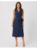 Dámské elegantní zavinovací šaty model 22128489 tmavě modré - STYLOVE