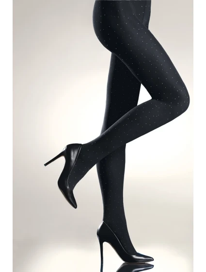 PANČUCHY S POTLAČOU STRIEBORNÝCH KVAPIEK-120