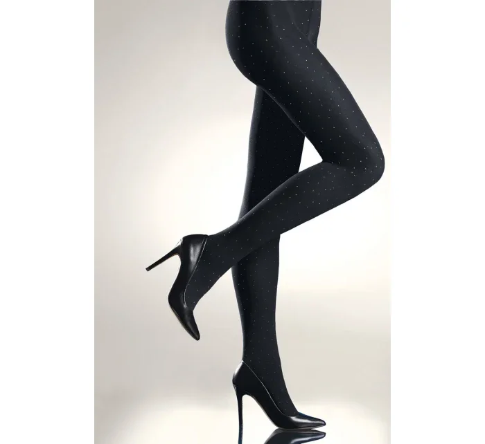 PANČUCHY S POTLAČOU STRIEBORNÝCH KVAPIEK-120