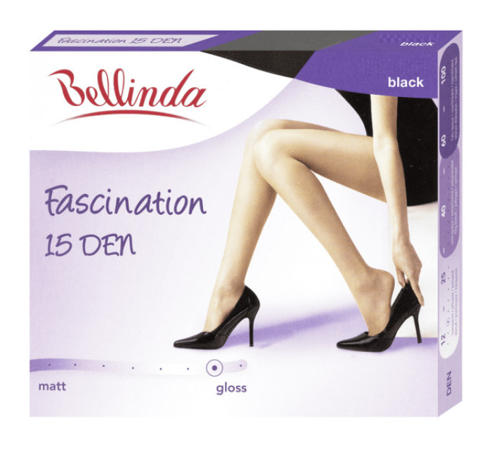 Lesklé pančuchové nohavice Fascination 15 DEN - Bellinda - čierna