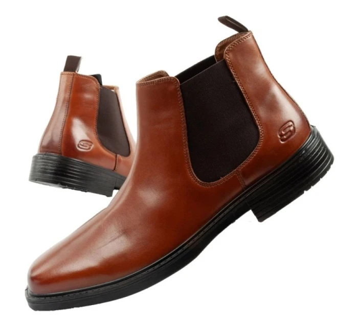Pánské boty  boots leather brown model 21813737 - Skechers
