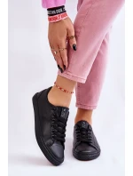 Damskie Skórzane Wiązane Klasyczne Trampki Czarne Misima Damskie Skórzane Wiązane Klasyczne Trampki Czarne Misima