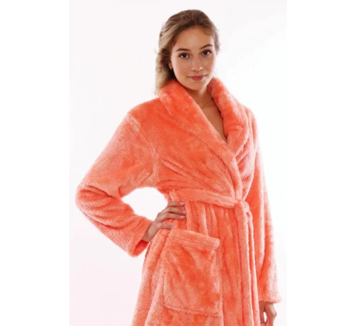 Dámský LILLY extra hřejivý župan se šálovým límcem lososová  model 20776983 - Vestis