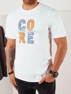 Pánské bílé tričko s potiskem Dstreet model 21973653 - FashionStreet