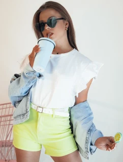 Dámske džínsové šortky GLAMWEAR žlté FashionStreet SY0361