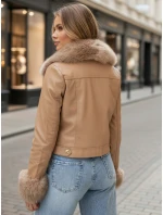 Dámská kožená bunda s velbloudí kožešinou Dstreet model 21991770 - FashionStreet