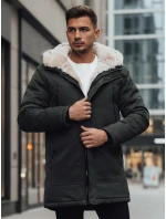 Pánská zimní bunda parka s kapucí zelená Dstreet model 21995065 - FashionStreet