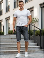 Spodenki męskie jeansowe ze czarne model 22210726 - FashionStreet Spodenki męskie jeansowe ze czarne model 22210726 - FashionStreet