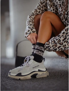 Milena ponožky 0200-127 Dva škvrnité pruhy 37-41