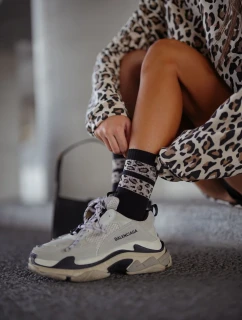 Dámské ponožky  pruhy se zvířecím vzorem 3741 model 20519959 - Milena