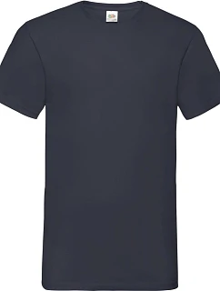 Tričko Fruit of the Loom Valueweight s výstrihom do V 16.1066 tmavomodrá