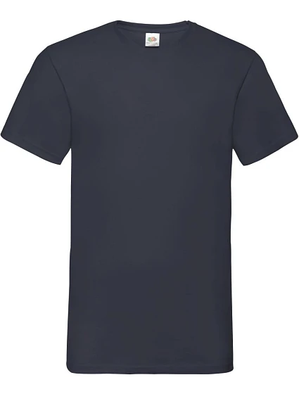 Tričko Fruit of the Loom Valueweight s výstrihom do V 16.1066 tmavomodrá