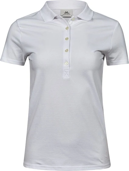 Tee Jays TJ 145 Dámske luxusné ťažké strečové piqué polo 18.0145 biele Tee Jays TJ 145 Dámske luxusné ťažké strečové piqué polo 18.0145 biele
