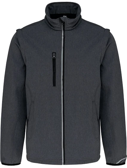 PA 323 3vrstvá softshellová bunda s rukávy marl dark grey model 22512759 - Kariban ProAct PA 323 3vrstvá softshellová bunda s rukávy marl dark grey model 22512759 - Kariban ProAct