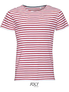 SOL'S Miles Men Pánské pruhované tričko model 22521457 white/red