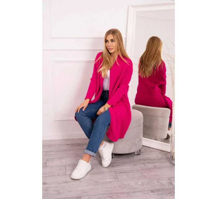 Sveter s netopierími rukávmi fuchsiový