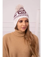 Dámská čepice s bambulí Rosa model 18752419 - K-Fashion