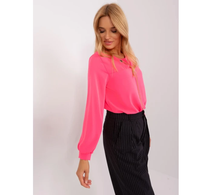 Bluzka EM BZ model 18955413 fluo różowy - FPrice Bluzka EM BZ model 18955413 fluo różowy - FPrice