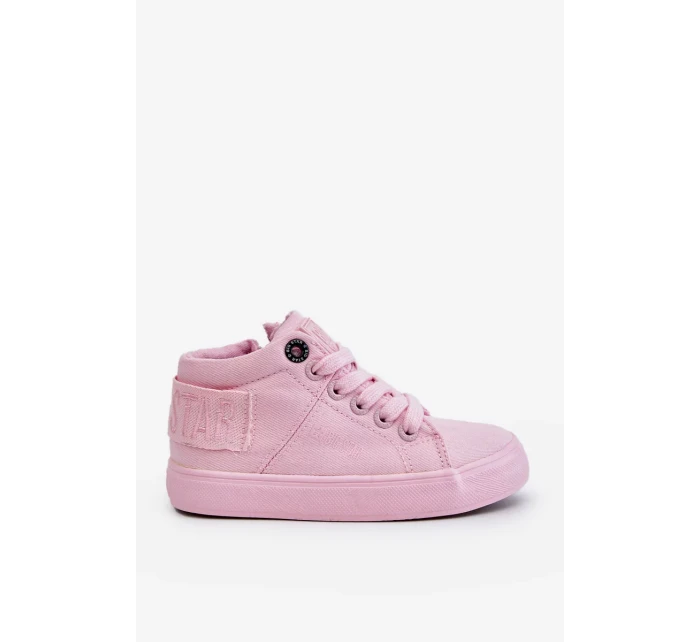Dětské klasické vysoké tenisky Big Star LL374003 růžové Dětské klasické vysoké tenisky Big Star LL374003 růžové
