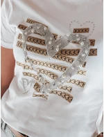 Dámské tričko se srdcem bílé Dstreet model 21984256 - FashionStreet