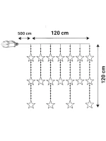 Svetelné závesy na vianočný stromček 120x120 CM 235LED WHITE STARS