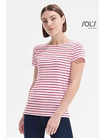 SOL'S Miles Women Dámské pruhované tričko model 22521470 white/red SOL'S Miles Women Dámské pruhované tričko model 22521470 white/red