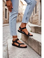 Damskie Sportowe Sandały Na Rzepy Czarne Ultimate Damskie Sportowe Sandały Na Rzepy Czarne Ultimate