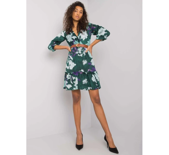 Šaty LC SK 22K model 17452350 tmavě zelená - FPrice Šaty LC SK 22K model 17452350 tmavě zelená - FPrice