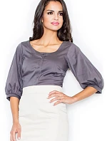 Dámska košeľa M029 Tmavo šedá - Figl