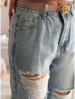 Dámské džínové kalhoty s otvory blue Dstreet model 21984781 - FashionStreet Dámské džínové kalhoty s otvory blue Dstreet model 21984781 - FashionStreet