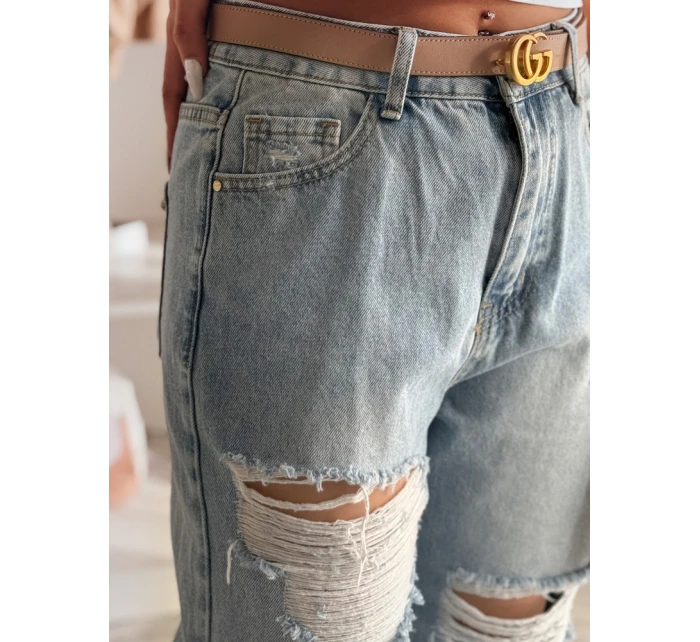 Dámské džínové kalhoty s otvory blue Dstreet model 21984781 - FashionStreet Dámské džínové kalhoty s otvory blue Dstreet model 21984781 - FashionStreet