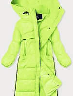 Dlhá zimná bunda v neónovej žltej farbe (jin-210)