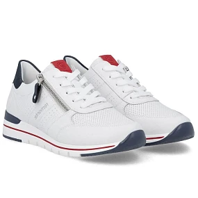Remonte Rieker R6705-82 biele kožené športové poltopánky Remonte Rieker R6705-82 biele kožené športové poltopánky