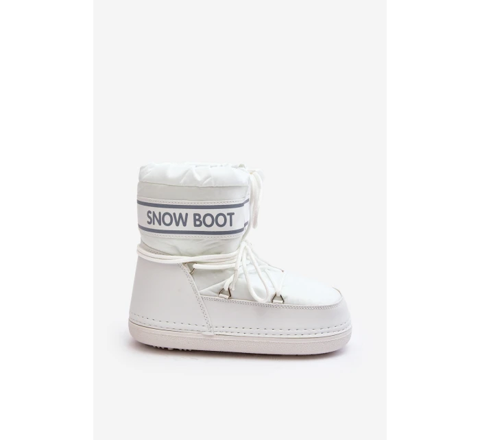 Damskie Wiązane Śniegowce Białe Soia Damskie Wiązane Śniegowce Białe Soia