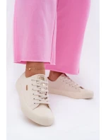 Materiałowe Trampki Damskie Big Star RR274768 Beżowe