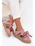 Dámské tenisky s mašlí růžové model 21710139 - Boto