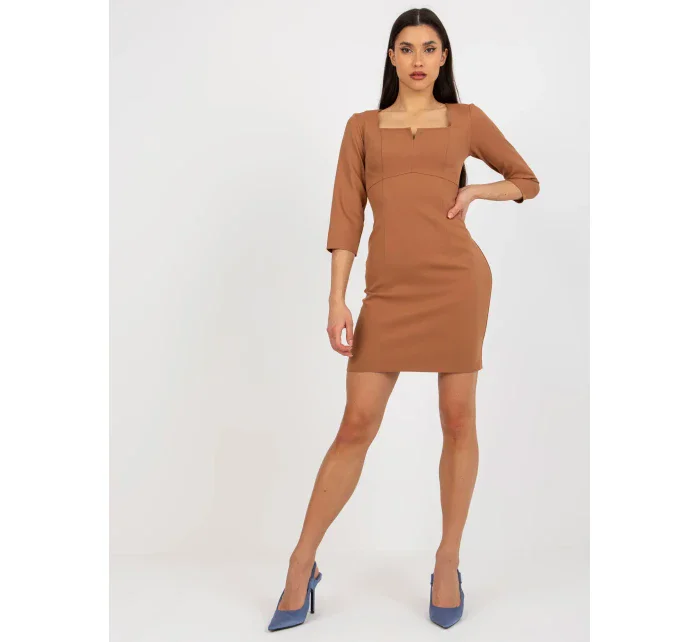 Dámské šaty LK SK  velbloudí  model 18044067 - FPrice