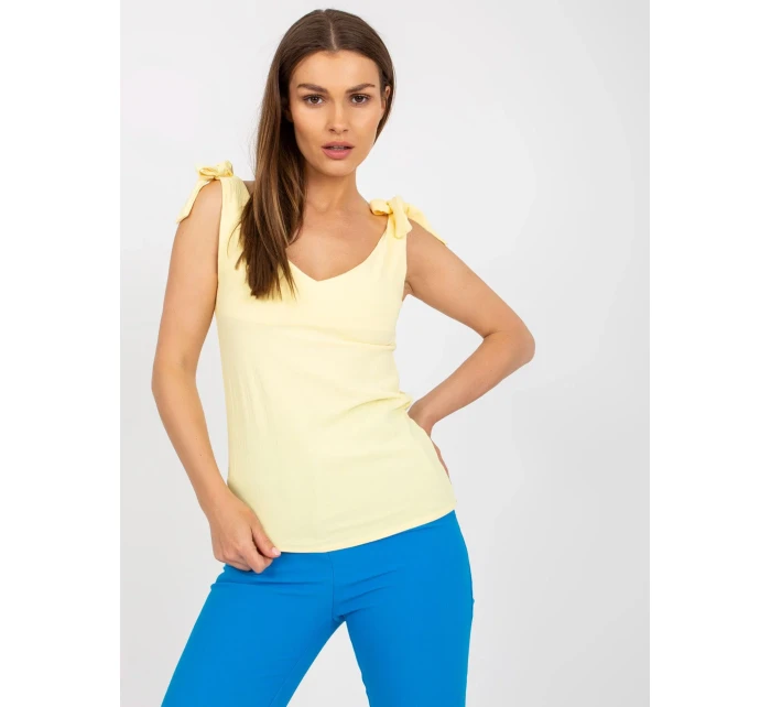 Dámský top WN TP model 17431595 světle žlutý - FPrice Dámský top WN TP model 17431595 světle žlutý - FPrice